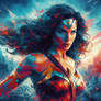 WONDER WOMAN ABSTRACK 4K  AI