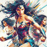 WONDER WOMAN ABSTRACK 4K  AI