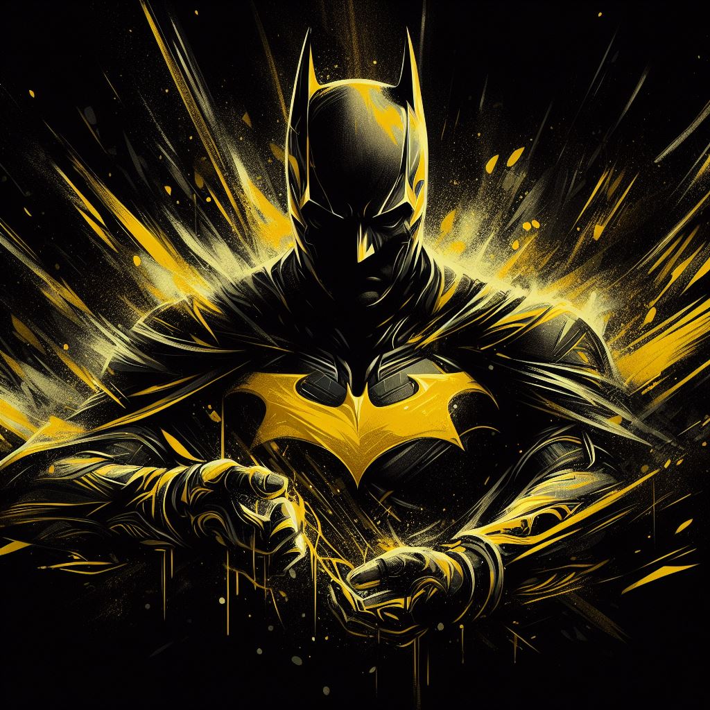 BATMAN BLACK AND YELLOW ABSTRACT AI by max3ai on DeviantArt