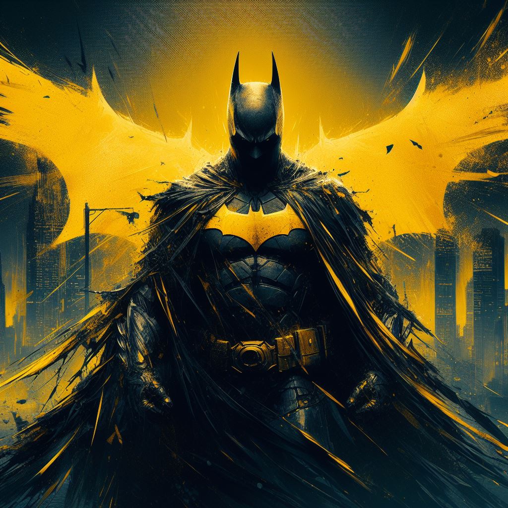 BATMAN BLACK AND YELLOW ABSTRACT AI by max3ai on DeviantArt
