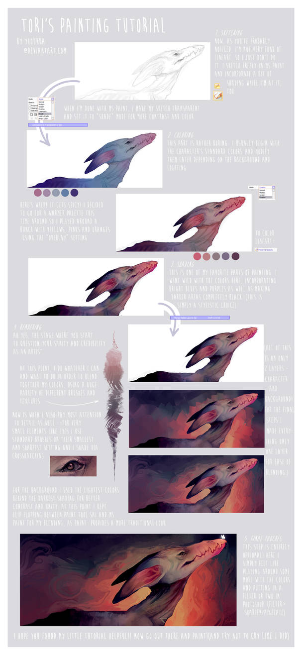 my painting process by parrotte on DeviantArt