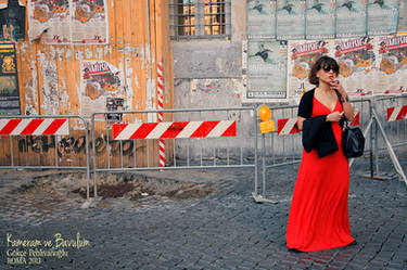 Rome - woman in red