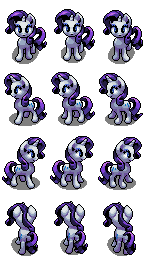 Rarity Walking Character Sprite