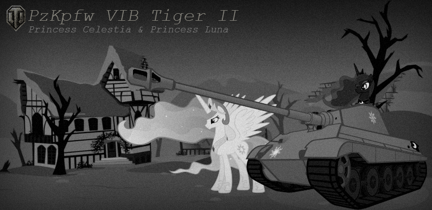 Tiger II with Princess Celestia and Princess Luna