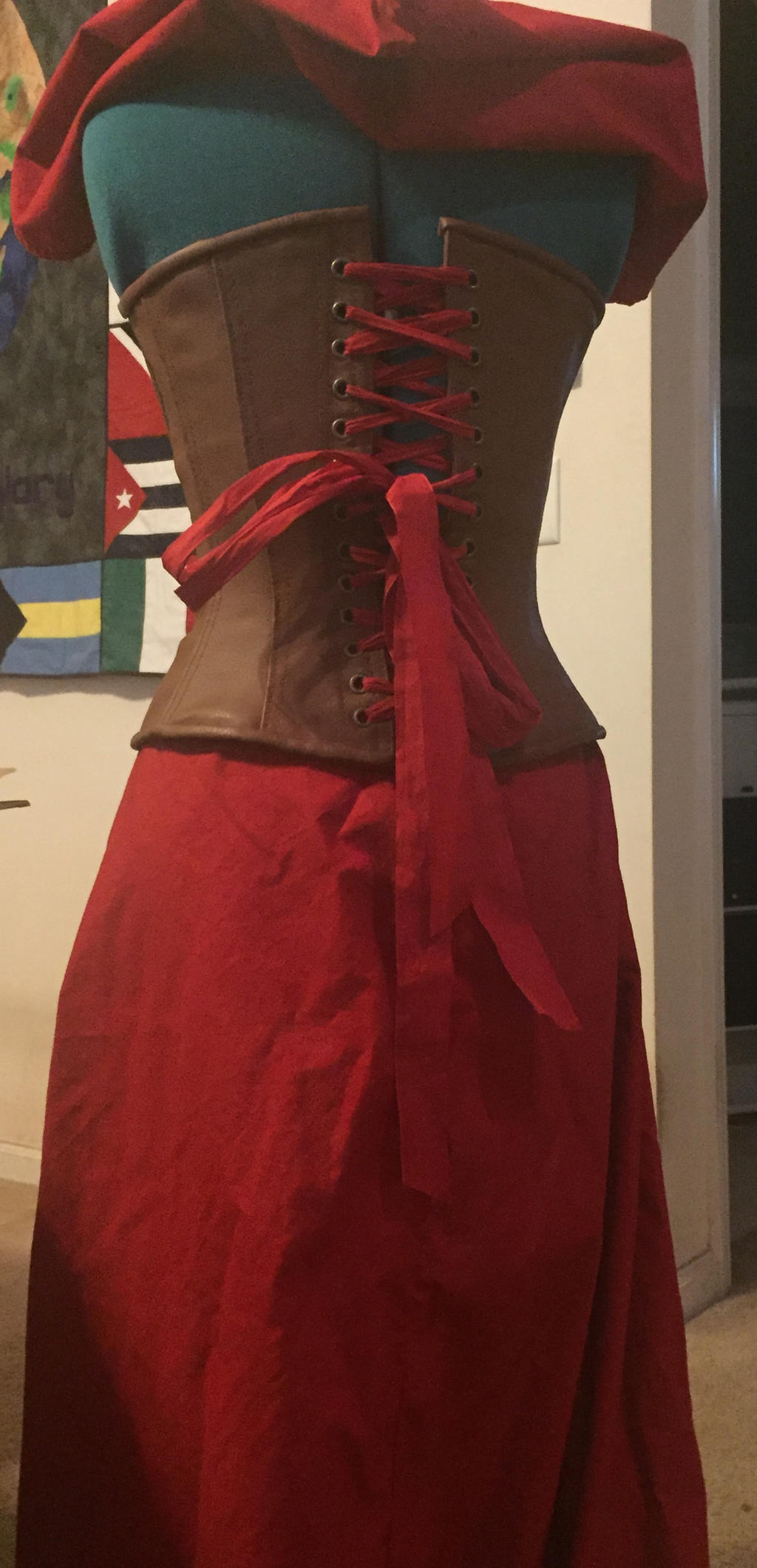 Little Red Corset Outfit Back