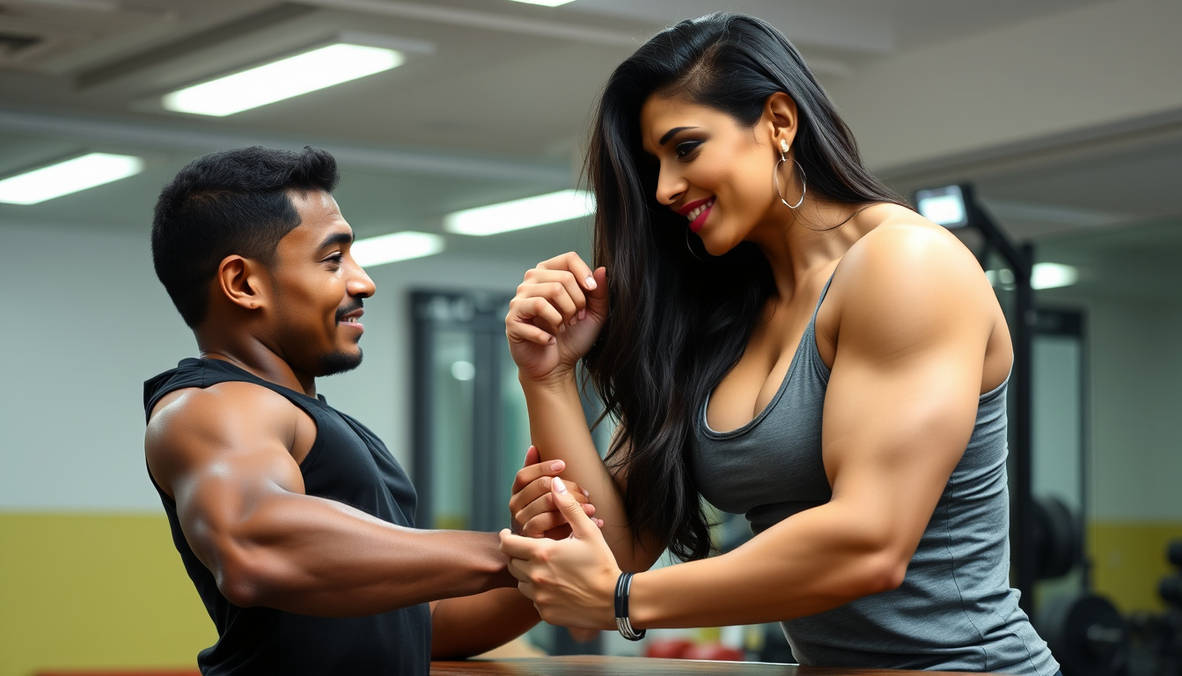 Beautiful Tall muscular mistress Priyanka in gym by adnkhan on DeviantArt