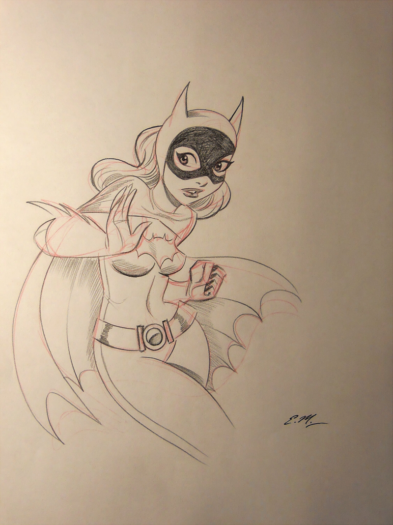 Batgirl Pencil Sketch