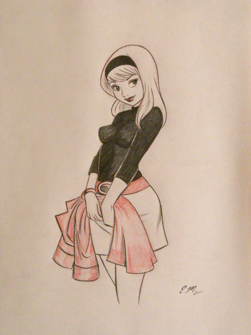 Gwen Stacy Pencil Sketch