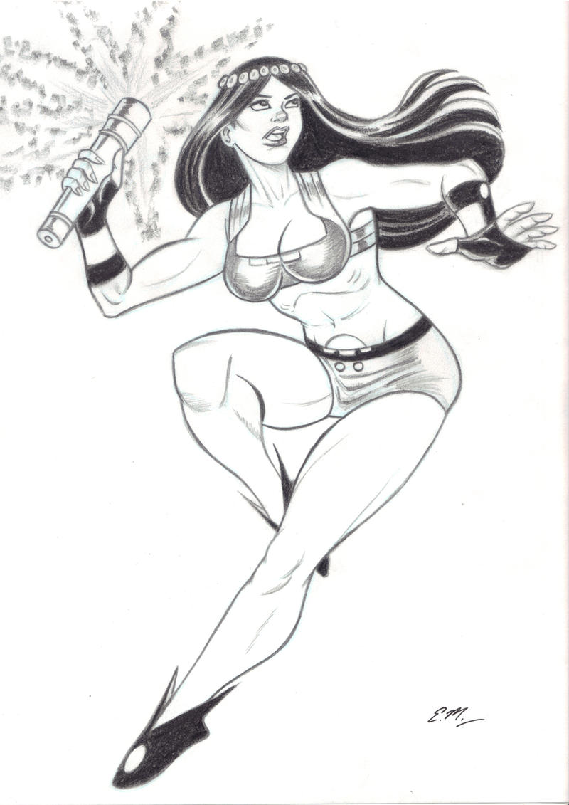 Big Barda Sketch Commission