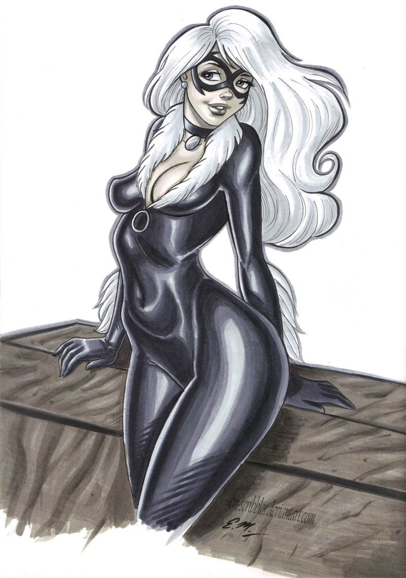 Black Cat Marker Sketch