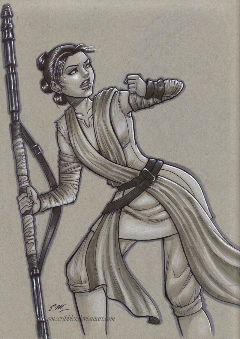 Rey Sketch by em-scribbles