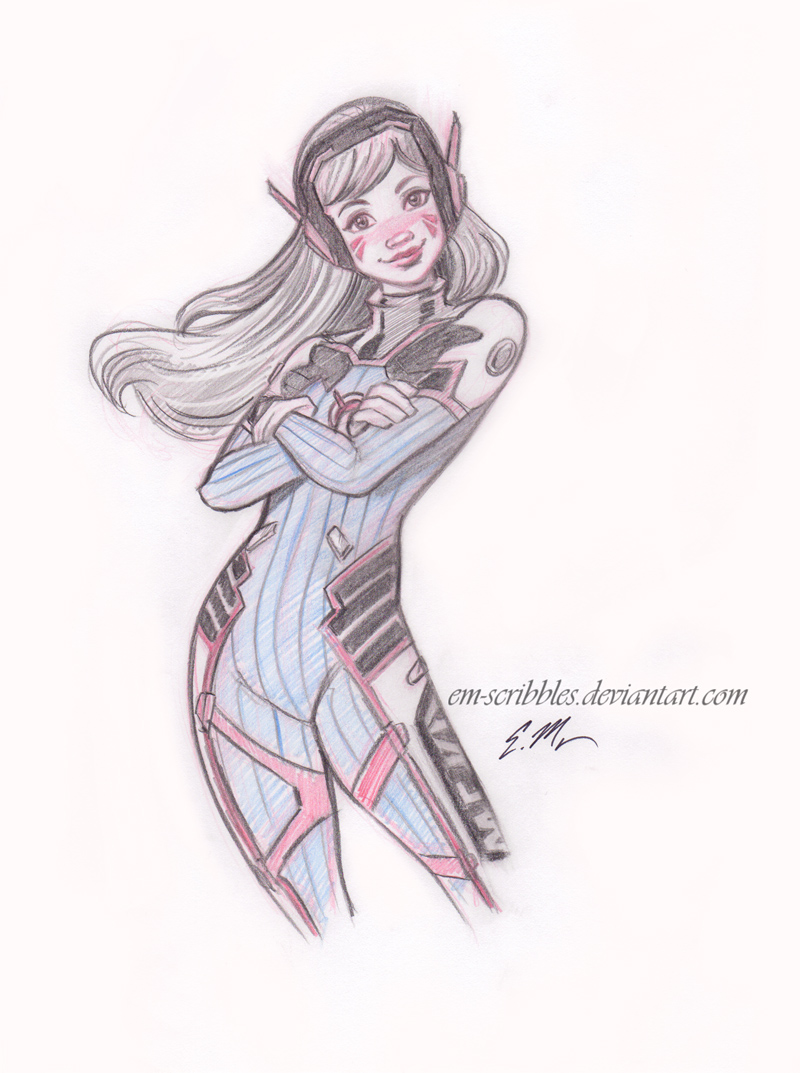 D.Va Pencil Sketch