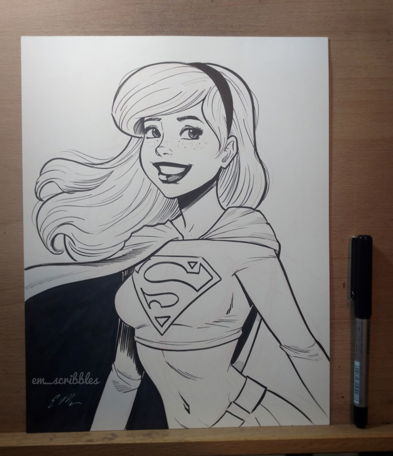 Inktober Supergirl
