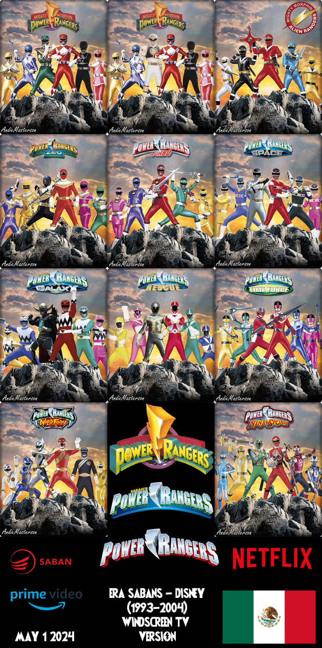 Power Rangers Era Sabans - Disney (1993-2004) by Danyviani on DeviantArt