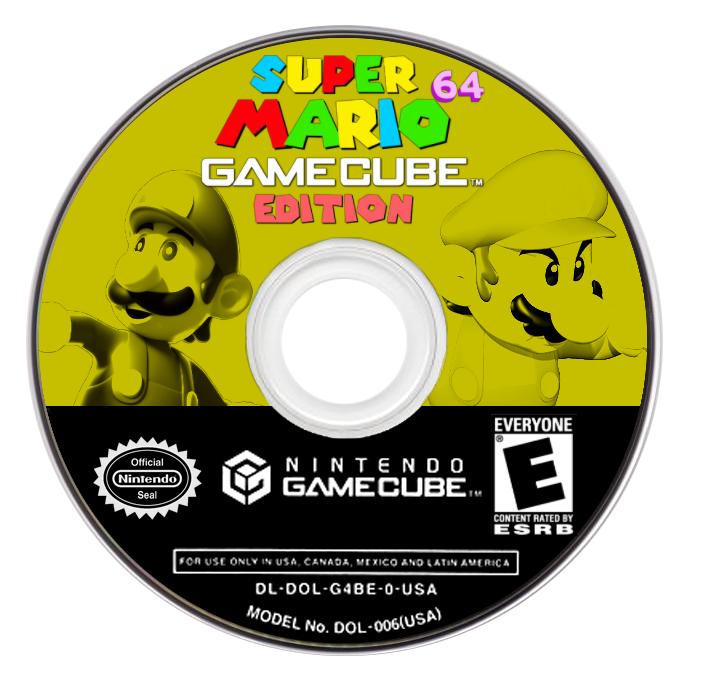 Gamecube Generic Disc Super Mario 64 Gamecube Edition Disc (2002) by Danyviani on DeviantArt