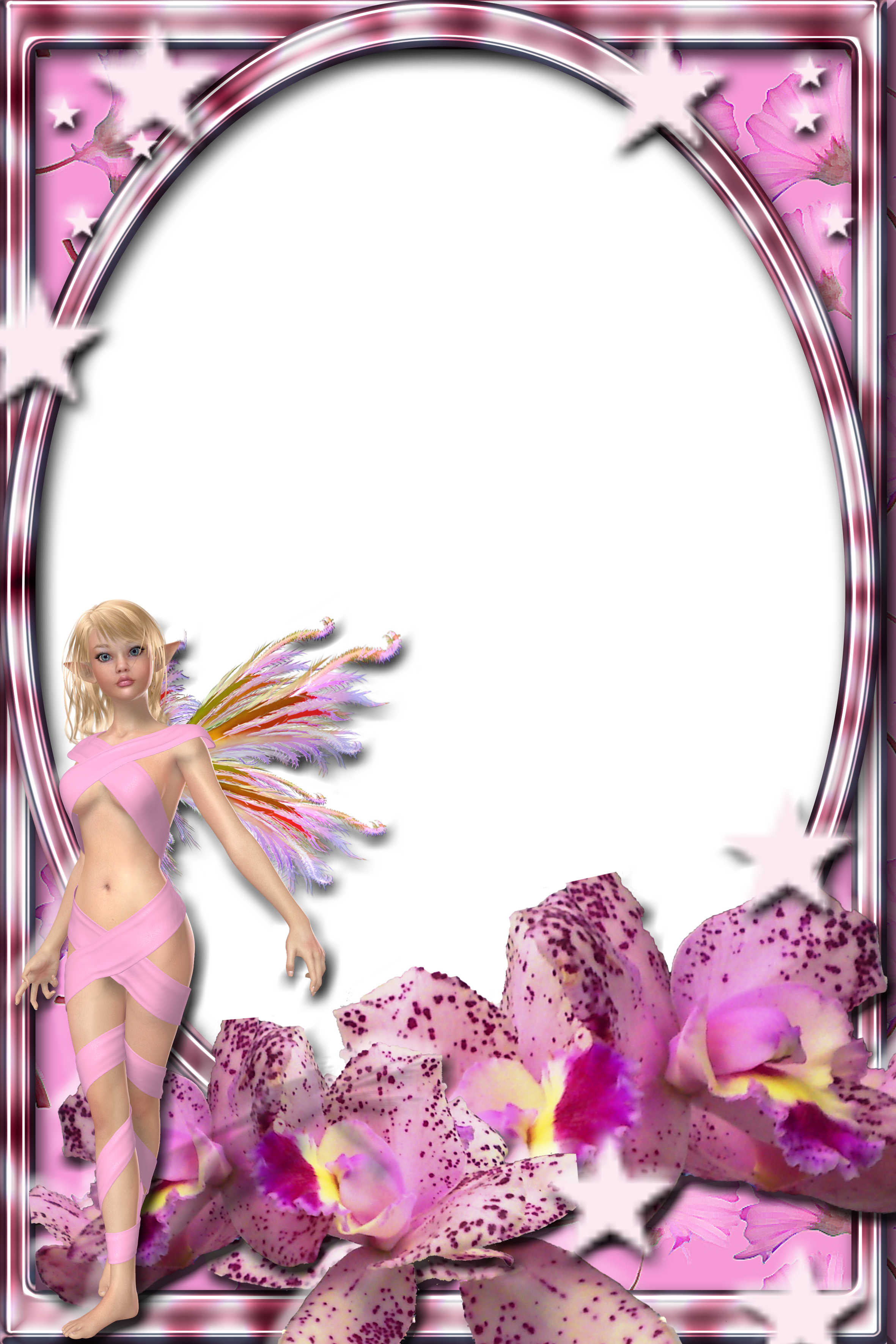 Lav's PNG Frames95 with fairy of joannastar-stock