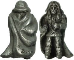 small Vincent metal figure front and back