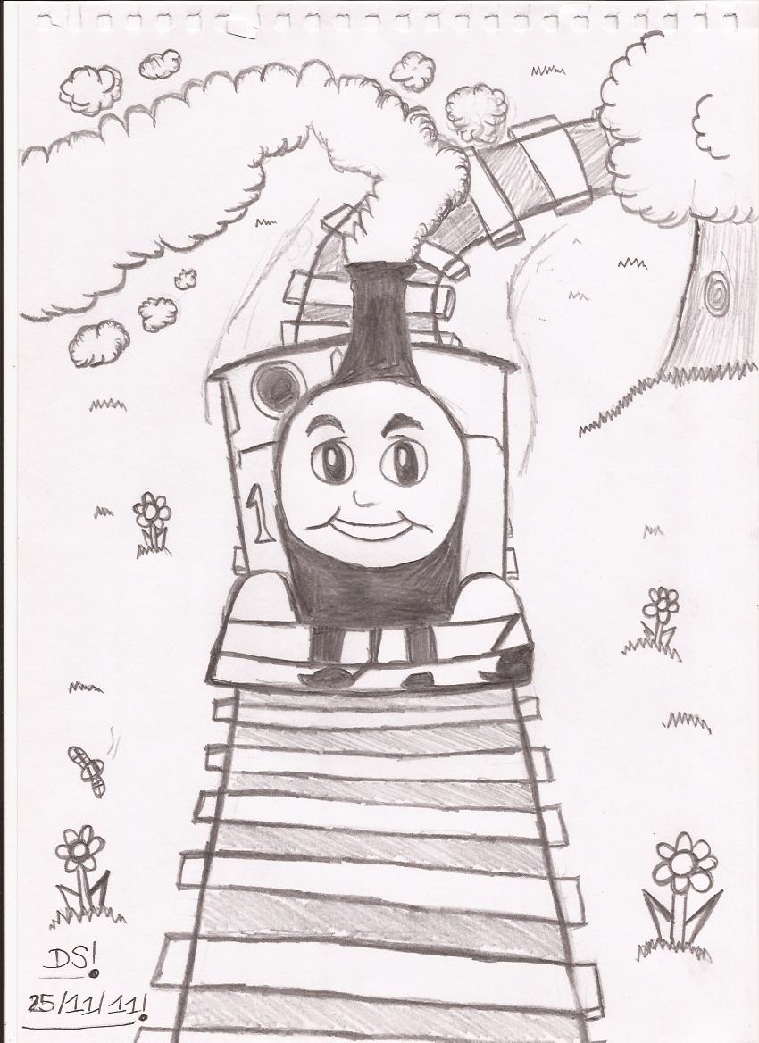 Thomas Drawing Deviantart Thomas The Tank Engine Drawing by DazzyADeviant on DeviantArt