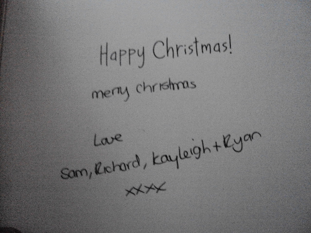 Christmas Card From My Sister