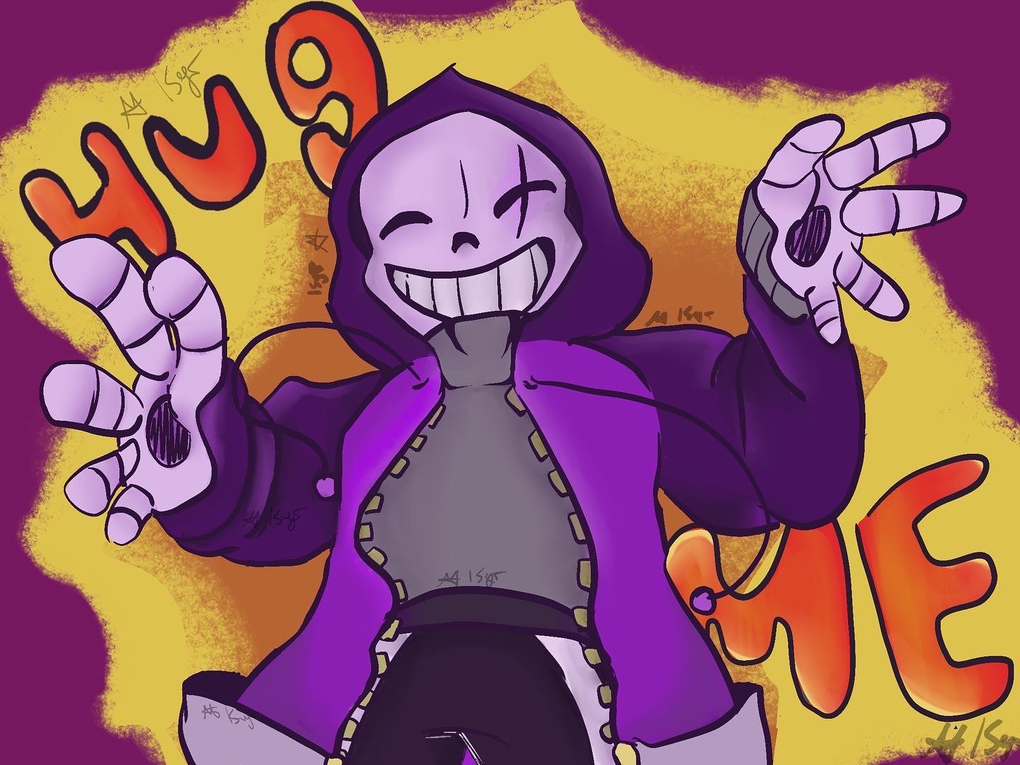 AU Sans Day5.-Epic Sans (First drawing) by linmeowcat on DeviantArt