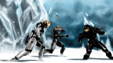 Red vs Blue - Ice Fight by Bashelik
