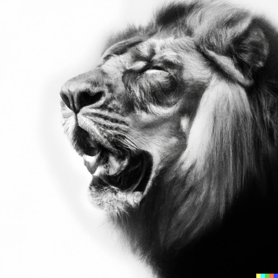Lion Head Black With A White Background On Photo by DigiArti on DeviantArt