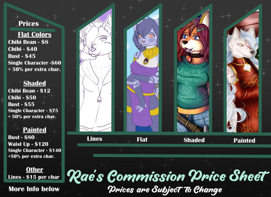 Rae's 2022 Commission Price Sheet!