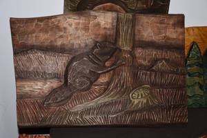 Bever woodcarving