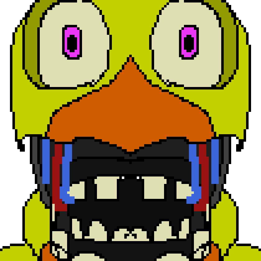 Fixed withered chica pixel art