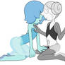 Blue Pearl and Pink / White Pearl