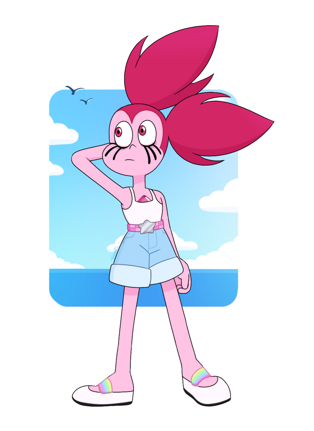 Spinel Rianbow Deviantart Spinel with a new outfit by Natuski on DeviantArt