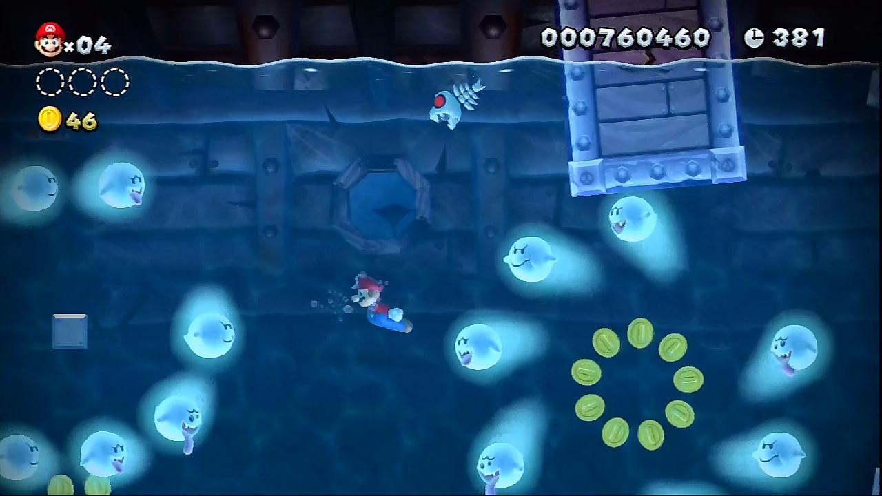 Mario nage dans des eau Lugurbe (Happy Christmas )