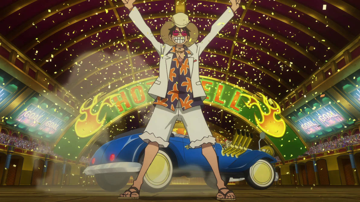 Luffy Racing Color Spread One Piece Gold Luffy Winner the Race ! by WitchWandaMaximoff on DeviantArt