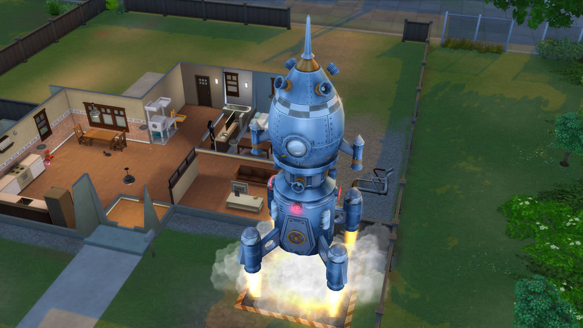 Sims 2 Functional Rocketship Sims 4 Old Space Rocket by WitchWandaMaximoff on DeviantArt