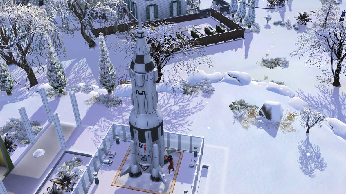Sims 4 Custom Rocketship Cc Sims 4 Space Rocket launcher nasa sims Finish ! by WitchWandaMaximoff ...