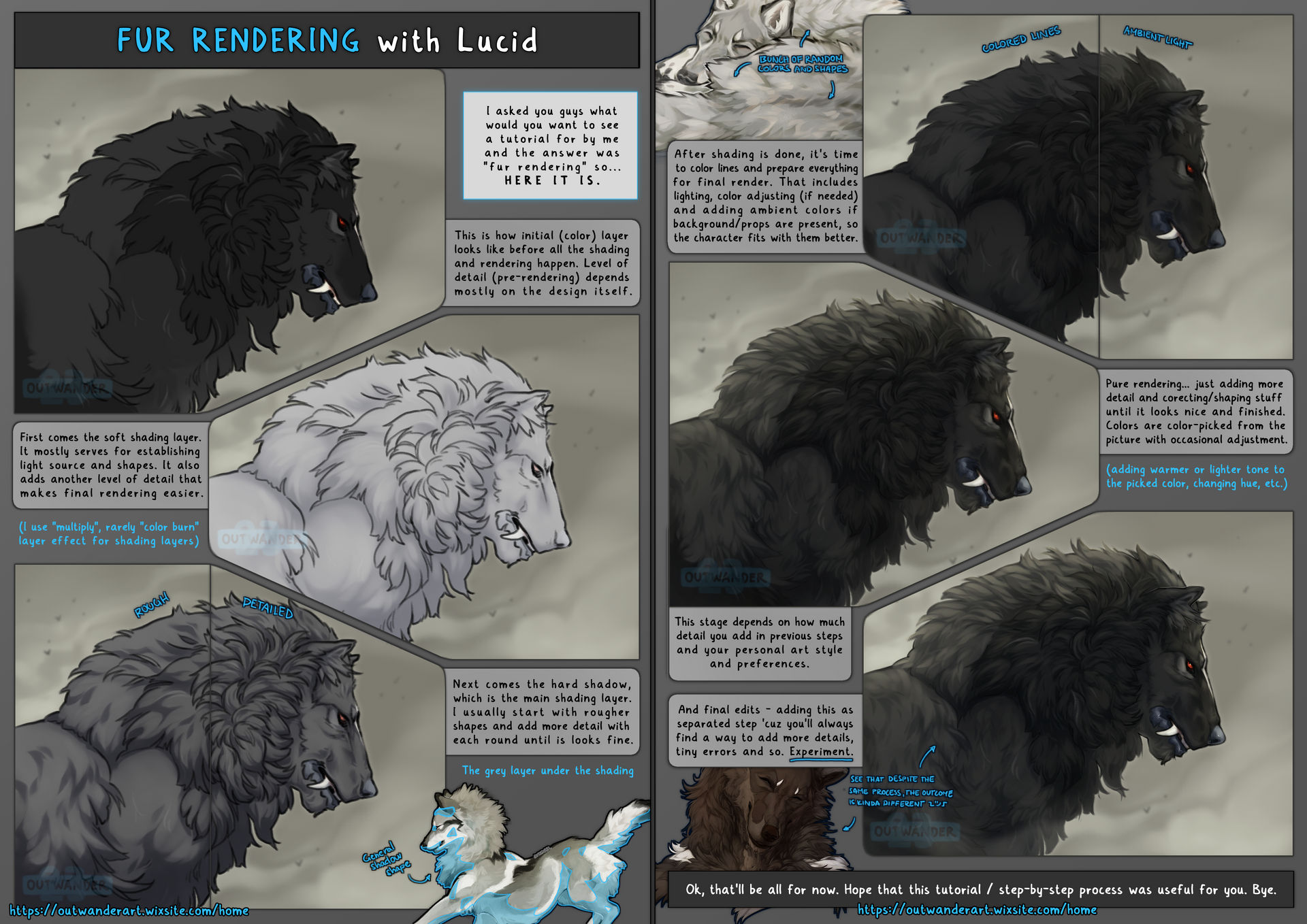 Color Rendering Fur Tutorial| fur rendering by outwander on DeviantArt