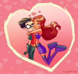 Starfire and Robin