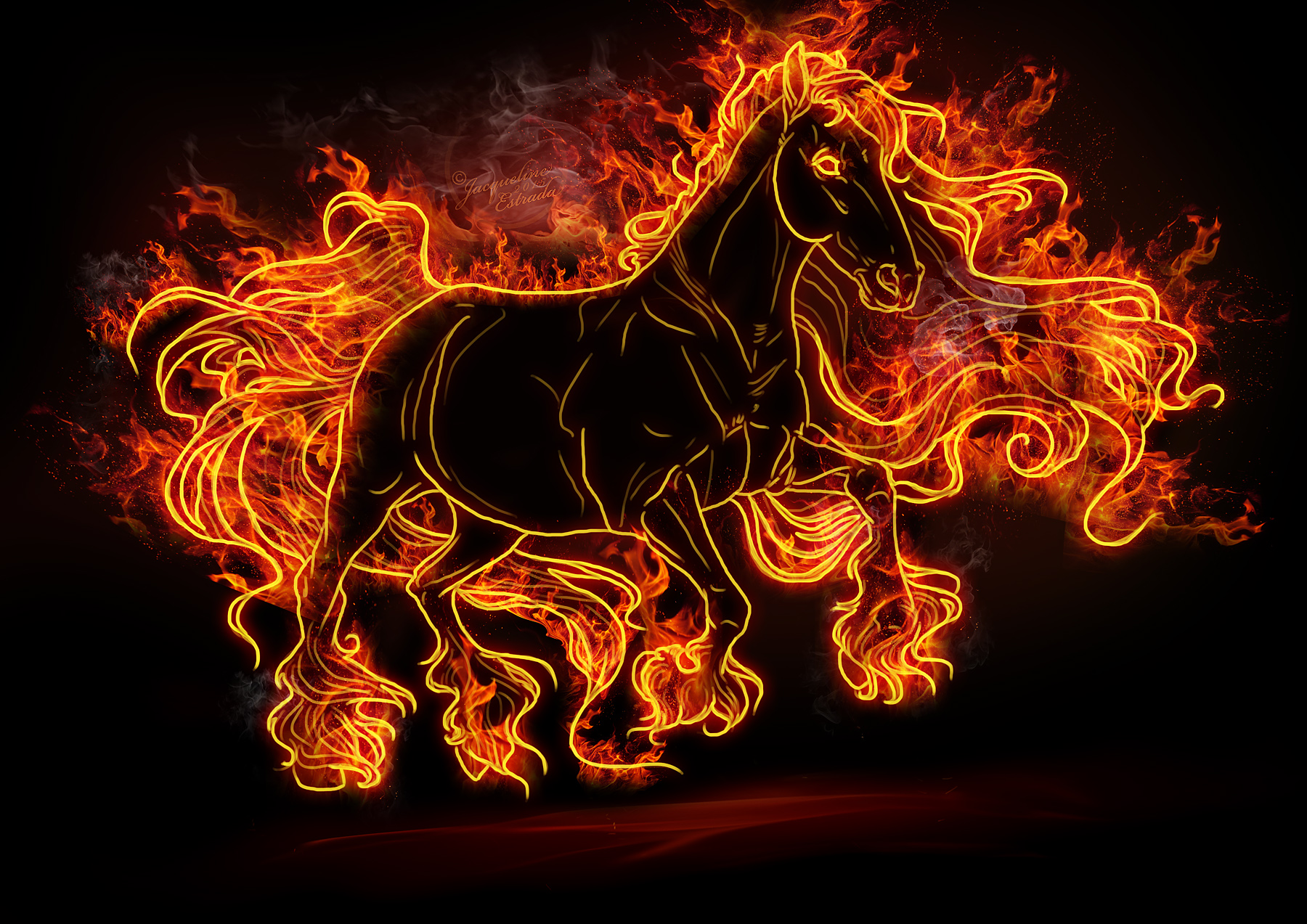 flame horse