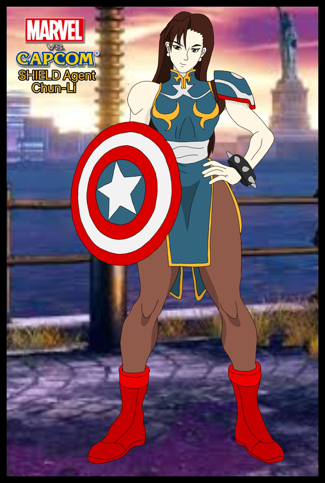 Marvel vs Capcom. SHIELD Agent Chun-Li by CrossoverGeekDA on DeviantArt