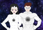 Hal Jordan and Carol Ferris as White Lanterns
