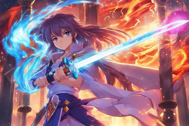 Firebender Swordperson