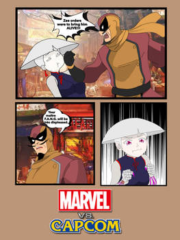 Marvel vs Capcom. Batroc scolds A.K.I