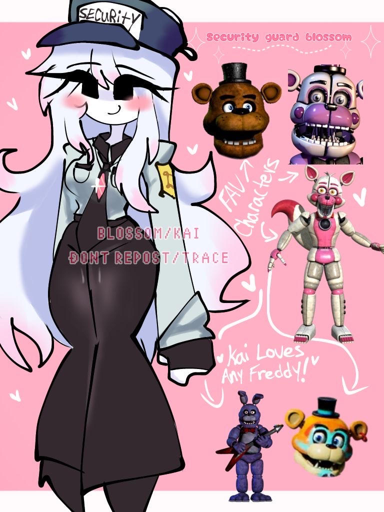 Pink Security Guard Fnaf Security Guard Blossom by LuvIsRage0308 on DeviantArt