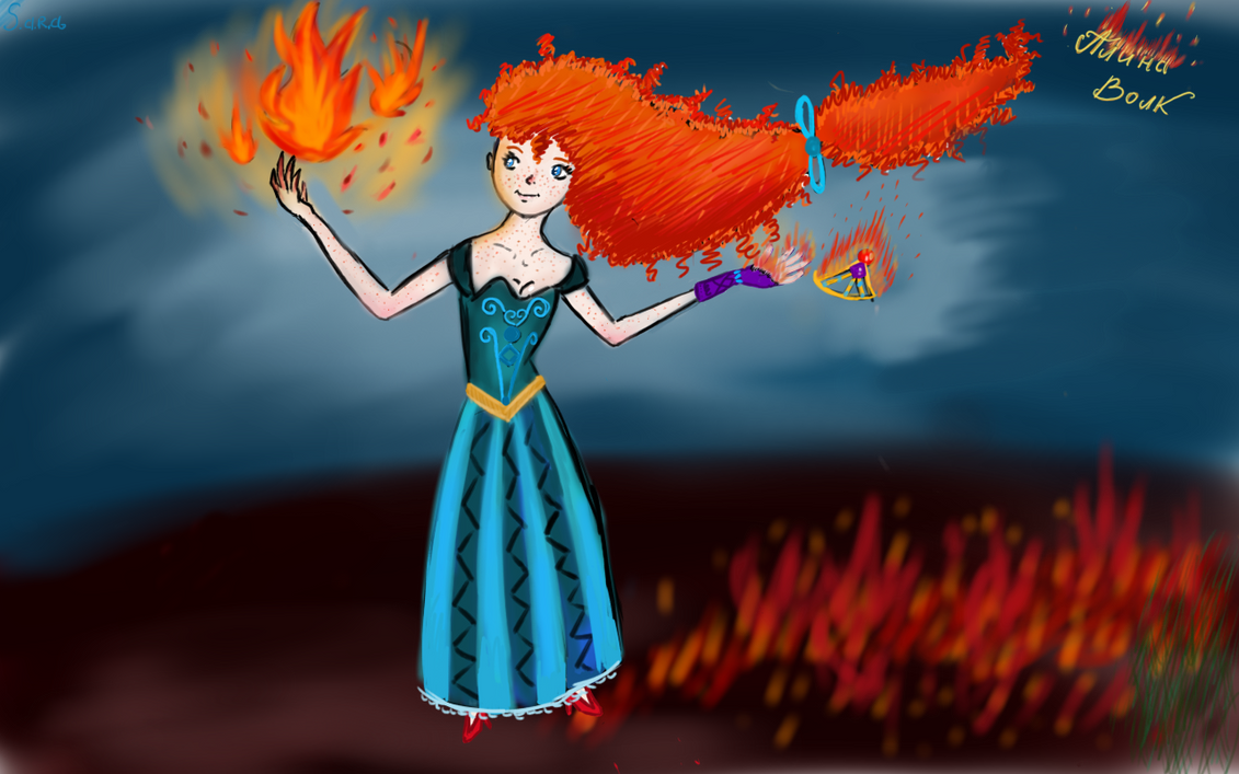 Fire Merida by MagicalSnowWolf on DeviantArt