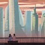 Digital Cityscape Landscape Painting 