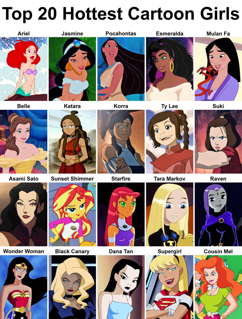 Top 40 Hottest Animated Female Characters by Donovanoliver715 on DeviantArt