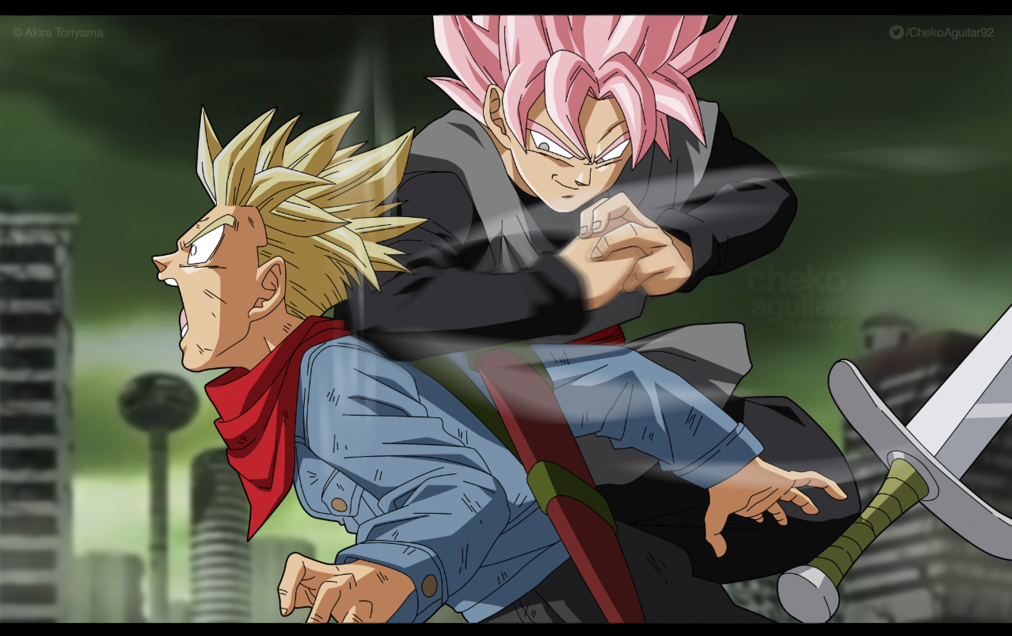 Black vs Trunks by ChekoAguilar on DeviantArt