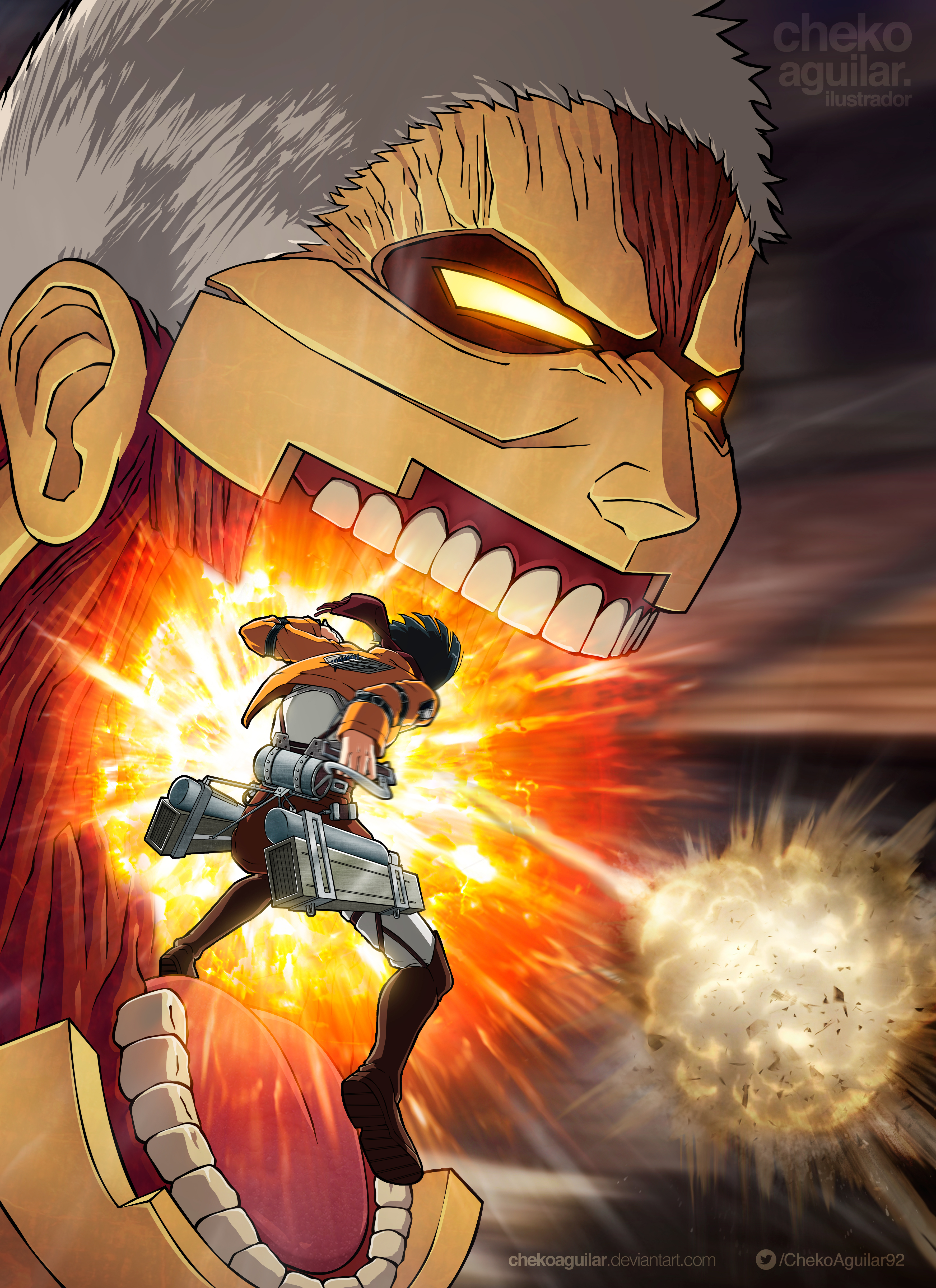 Mikasa vs Armored Titan