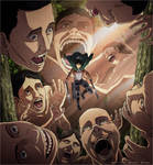 Levi vs Titans by ChekoAguilar