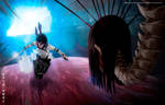 Mikasa vs Eren Final battle by ChekoAguilar